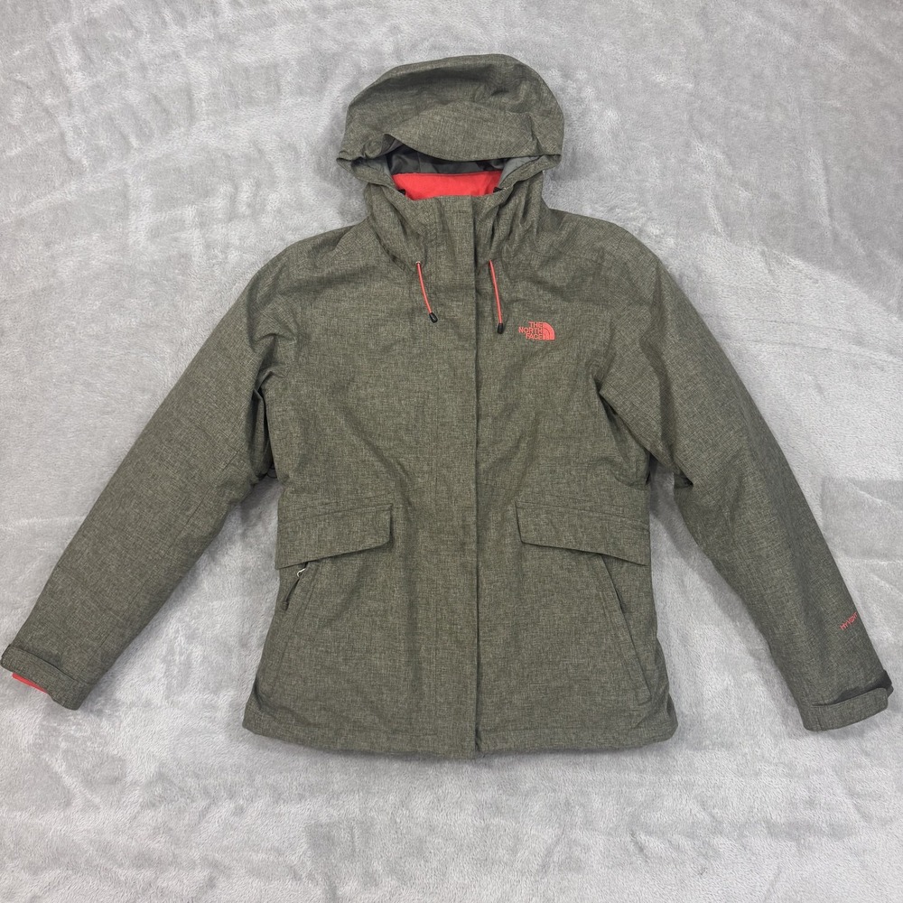 The North Face HyVent 3-in-1 Triclimate Hooded Shell Jacket Womens Medium Green
